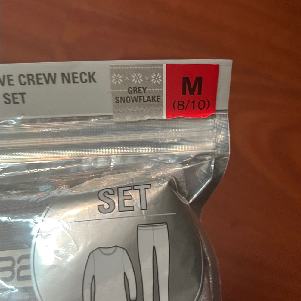 32 Degrees Kids Light Gray Thermal Set M 8/10 unisex - Picture 3 of 3